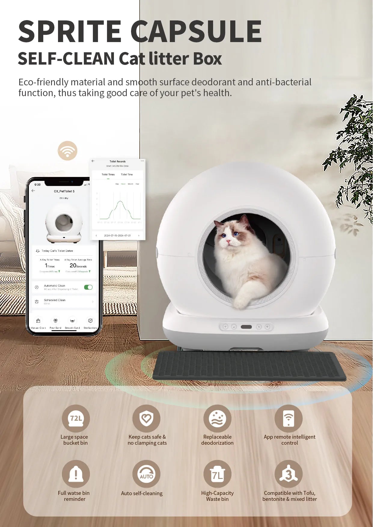 Self Cleaning Cat Litter Box